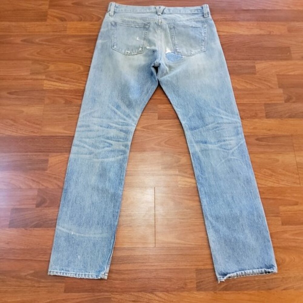 NWOT J. Crew Men's Distressed Patch Straight Leg Denim Jeans Size 29 - Picture 3 of 6
